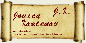 Jovica Komlenov vizit kartica